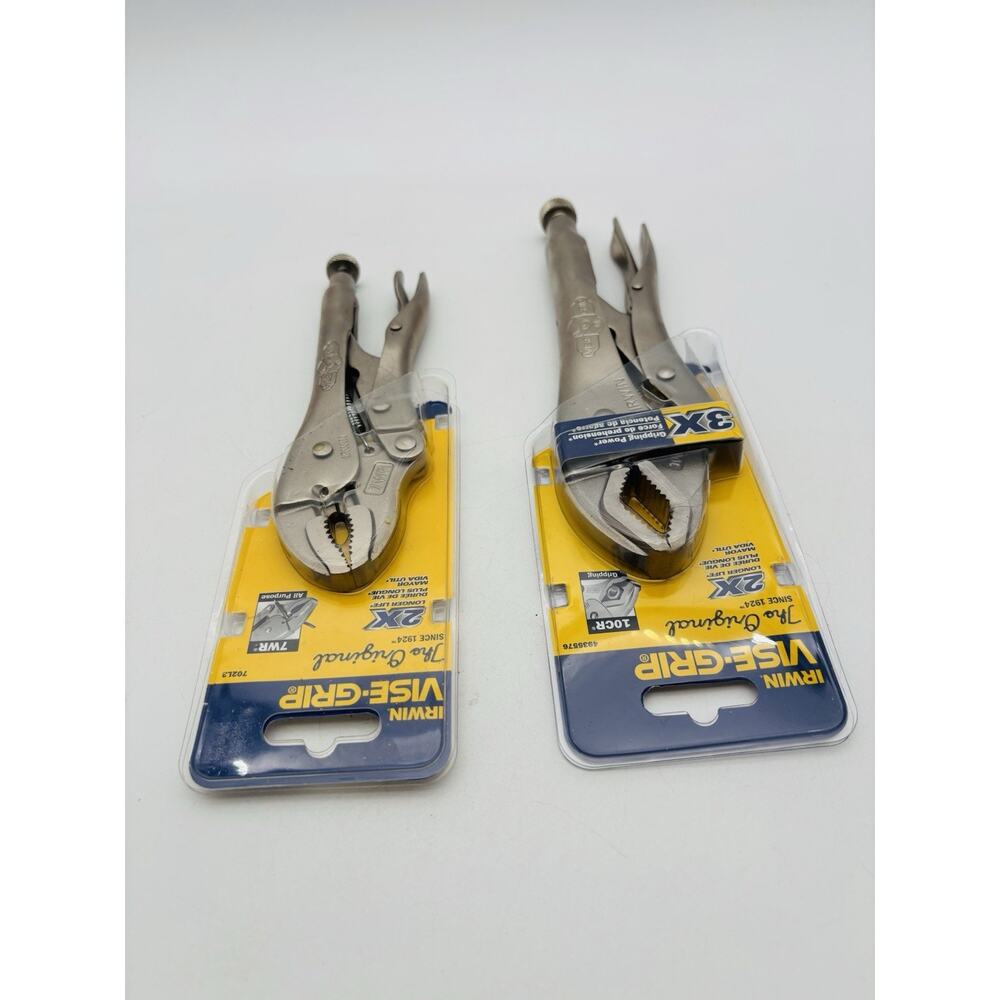 New. Set of 2 "The Original" Irwin 10CR & 7WR Vise Grip Locking Pliers Sealed - Picture 12 of 15